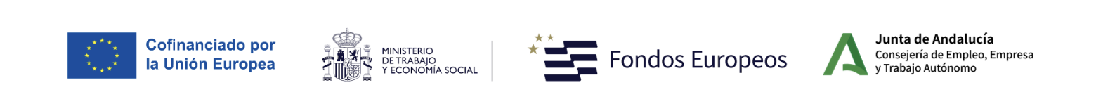 Logo con bandera de la EU y mensaje de cofinanciado por la unión europea